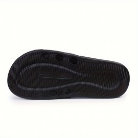 Men's Comfy Slides, Casual Non Slip Slippers, Open Toe Shoes For Indoor Outdoor Beach Shower