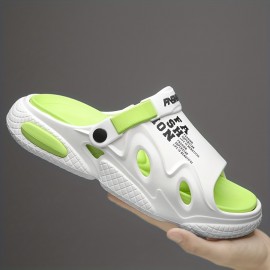 Men's Slide Sandals, Casual Non Slip Open Toe Shoes For Outdoor Beach, Spring And Summer