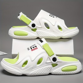 Men's Slide Sandals, Casual Non Slip Open Toe Shoes For Outdoor Beach, Spring And Summer