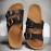 Men's Buckle Slide Sandals, Casual Non Slip Shoes, Open Toe Shoes For Outdoor Beach, Spring And Summer