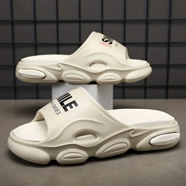 Men's Color Block Slides, Casual Lightweight Non Slip Slippers, Open Toe Soft Sole Shoes For Indoor Outdoor Beach Shower, Spring And Summer