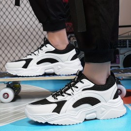 Men's Trendy Breathable Wear-resistant Chunky Sneakers For Jogging Gym
