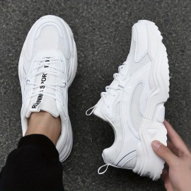Men's Trendy Breathable Wear-resistant Chunky Sneakers For Jogging Gym