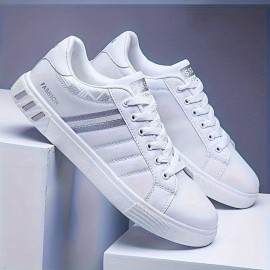 Men's Trendy Low-Top Lace-Up Skate Shoes, Wear-resistant Non-Slip Sneakers, Men's Footwear