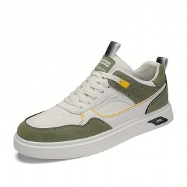 Men's Lace-up Sneakers, Skate Shoes With Good Grip, Breathable Walking Shoes