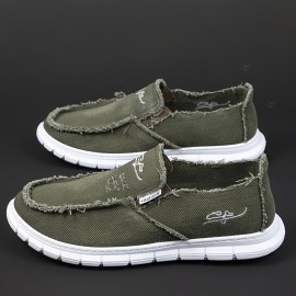 Men's Ripped And Distressed Design Loafer Shoes, Breathable Lightweight Non-slip Slip-On Shoes, Men's Footwear, Spring And Summer