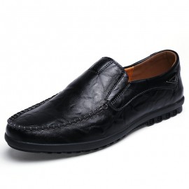 Men's Leather Loafer Shoes, Comfy Non-slip Slip On Shoes, Men's Shoes, Spring And Summer