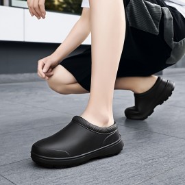 Men's Solid EVA Clogs, Oil Proof Waterproof Non-slip Slip On Shoes, Chef Shoes Kitchen Cook Shoes Hospital Shoes