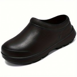 Men's Solid EVA Clogs, Oil Proof Waterproof Non-slip Slip On Shoes, Chef Shoes Kitchen Cook Shoes Hospital Shoes
