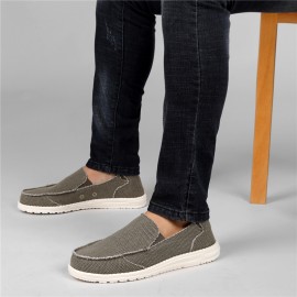 Men's Canvas Comfortable Lightweight Slip On Loafer Shoes