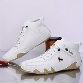 Men's Casual Ankle Boots, Breathable Slip-resistant Lace-up Walking Shoes For Outdoor, Autumn And Winter