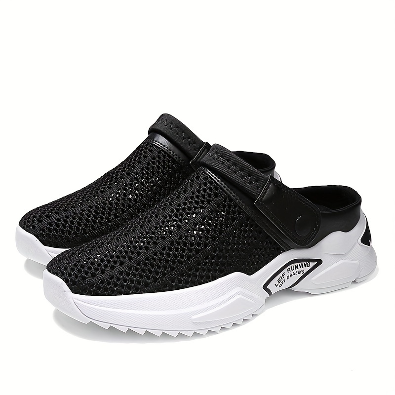 mens breathable lace free slip on knitted clog casual non slip sandals with assorted colors outdoor walking shoes for summer details 2