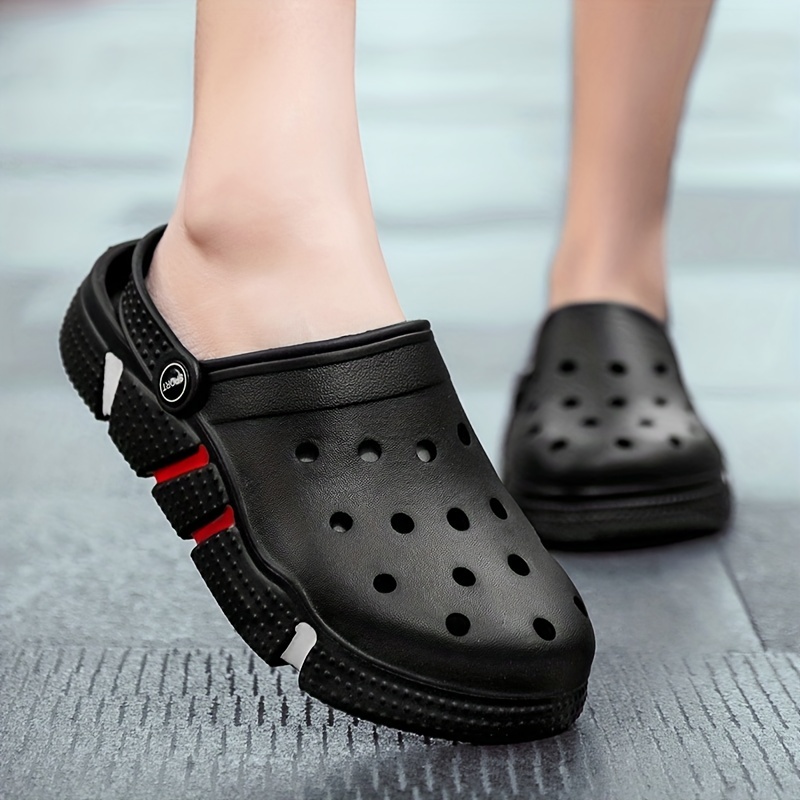 mens and womens clogs garden shoes comfortable lightweight hollow out sandals spring and summer details 5